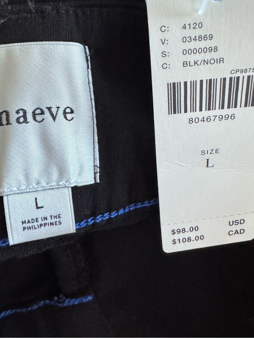 Anthropologie Maeve Colette Black Skirt Large NWT - Picture 8 of 11